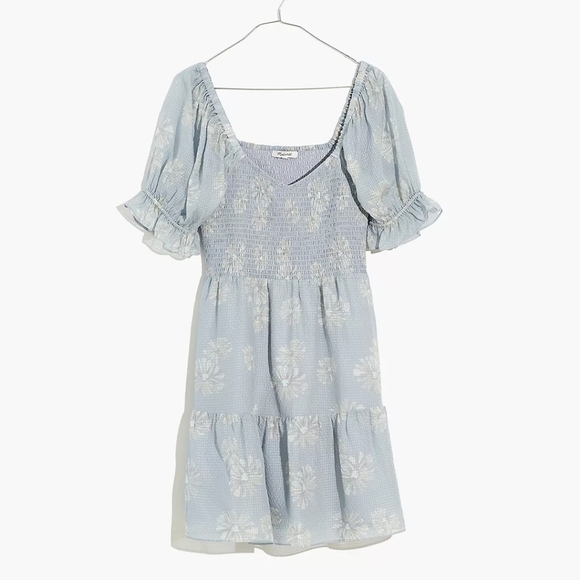 Lucie silk smocked Minidress small